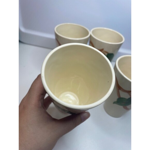 SET OF 4 FRANCISCAN Apple USA Back stamp  Tumblers 12oz 5" TALL - Picture 6 of 10